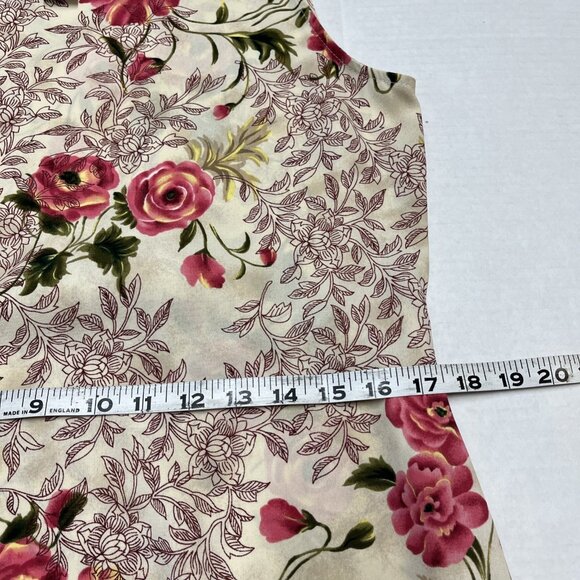 Vintage Sag Harbor Dress‎ Women 6P Floral Red Maxi Tie Back Cottagecore Grunge - Picture 8 of 8